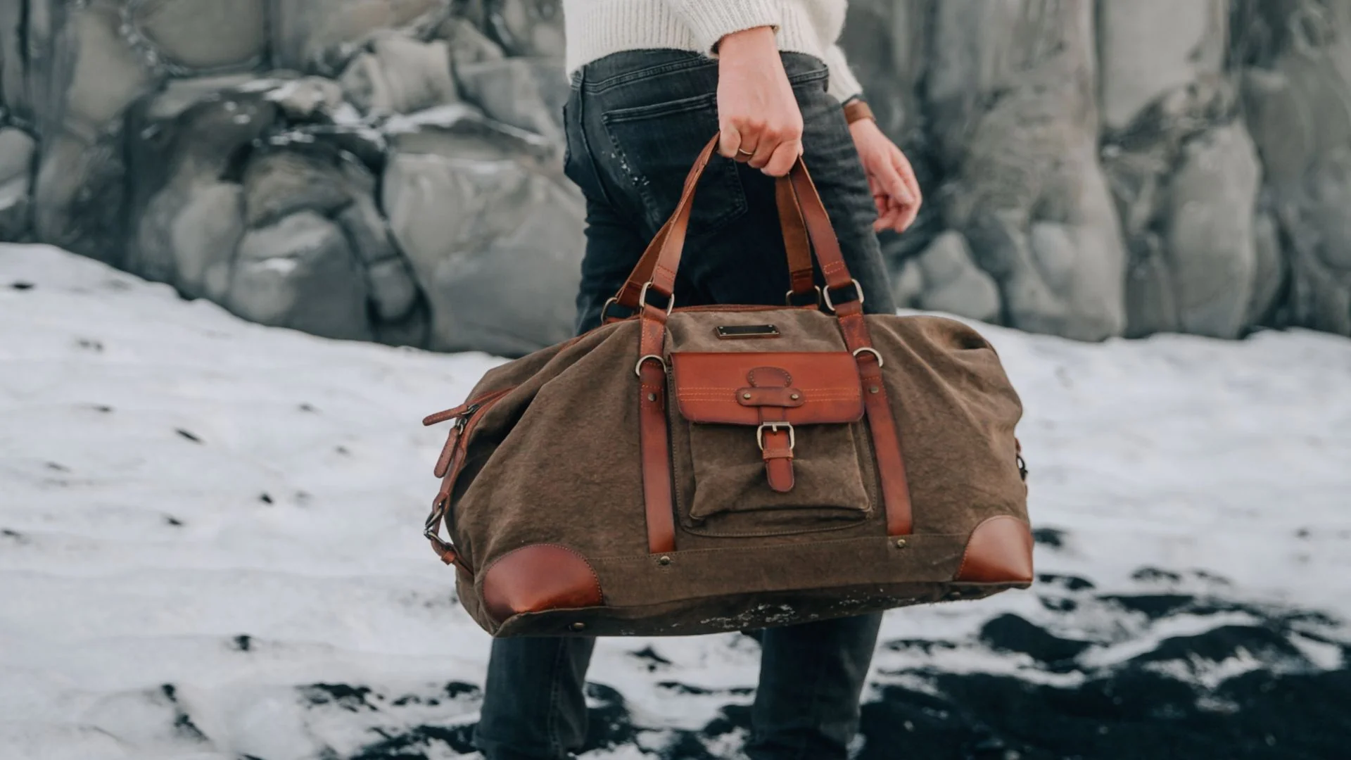 Globetrotter Geschaft -Globetrotter Geschaft Preview Video Weekender Reisetasche Sam Canvas Leder Damen Herren